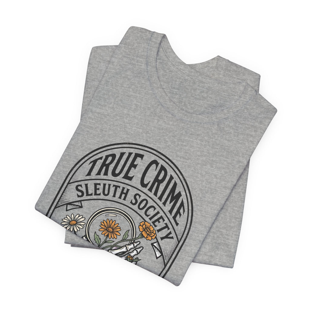 True Crime Sleuth Society Tee | Floral Forensic Badge