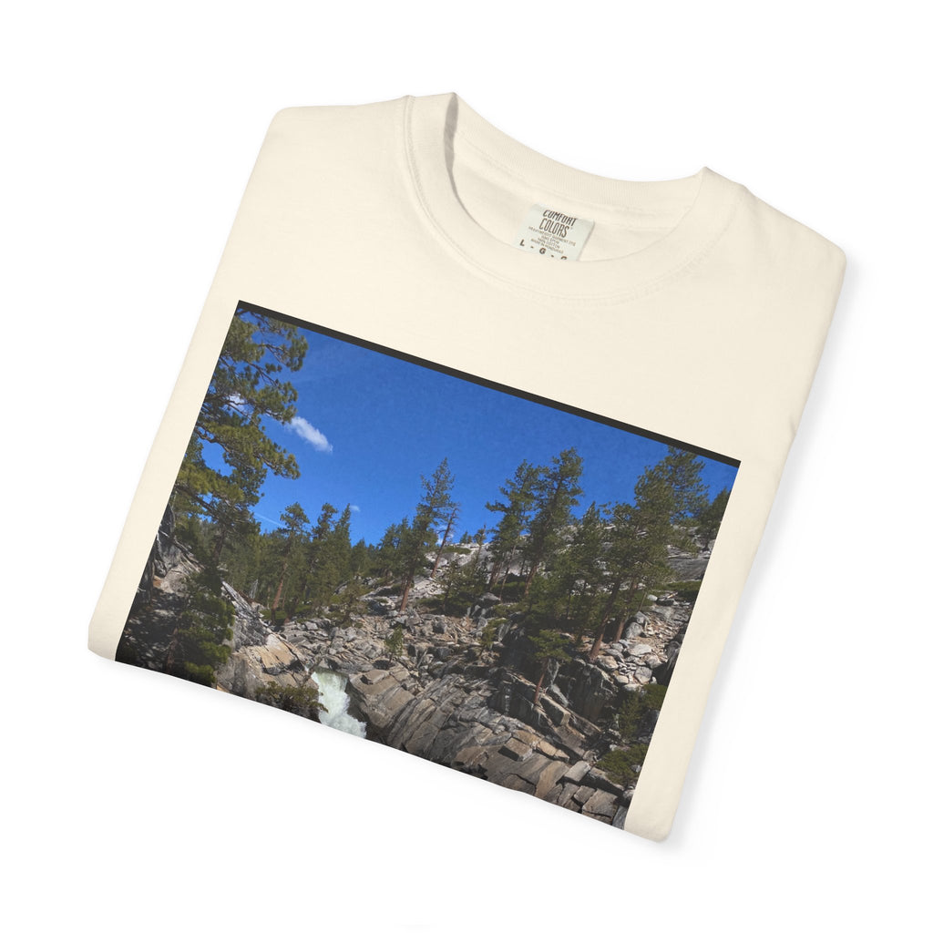 Waterfall Nature Photo T-Shirt — Mountain River Scenic Tee