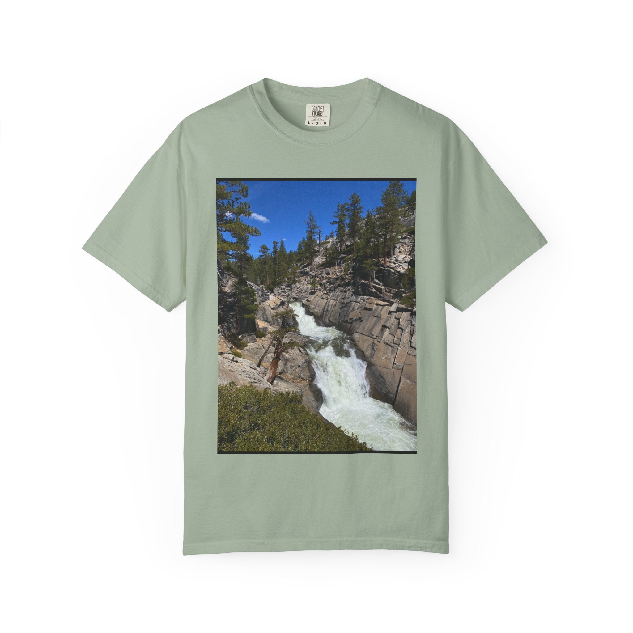 Waterfall Nature Photo T-Shirt — Mountain River Scenic Tee