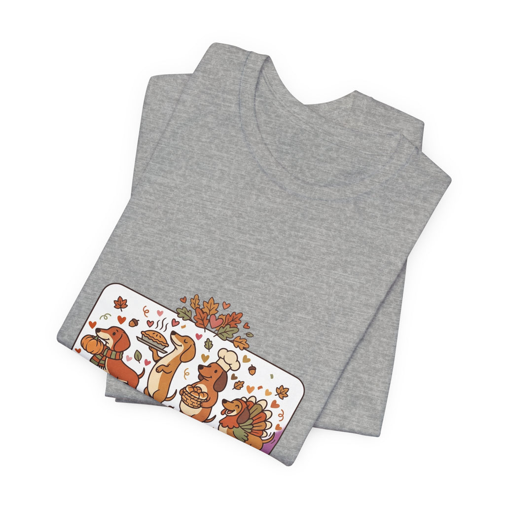 Dinner Helpers Thanksgiving T-Shirt | Cute Turkey, Pumpkins & Fall Foliage