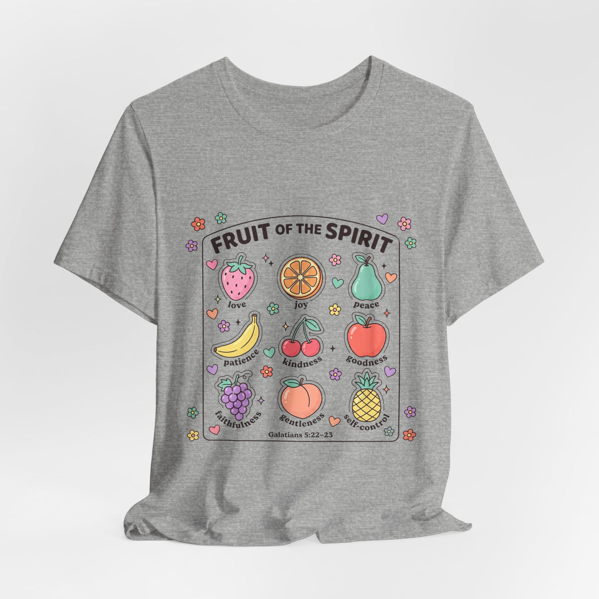 Fruit of the Spirit T-Shirt | Christian Rainbow Scripture Tee