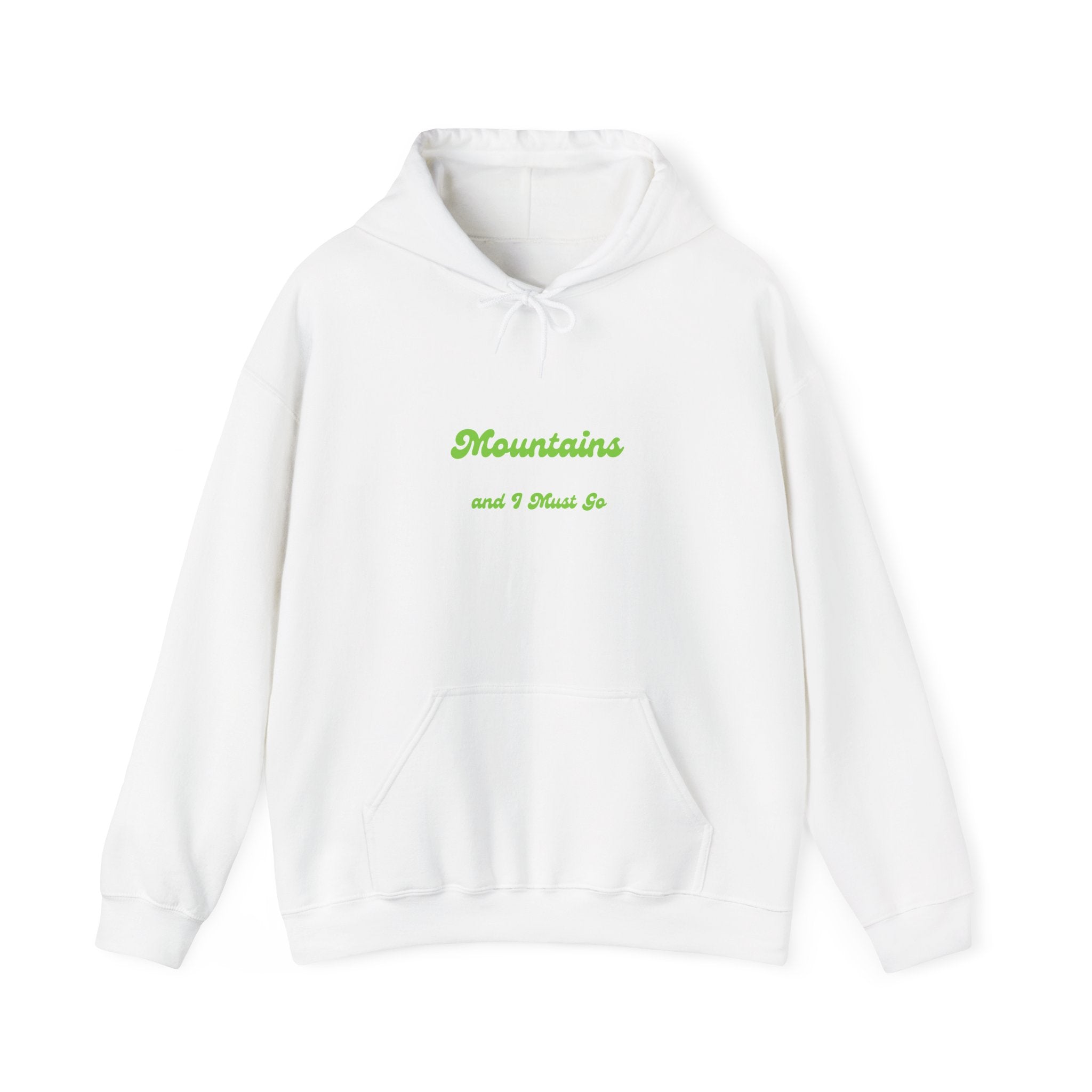 Hoodie - 'Mountains and I Think So' Minimal Nature Graphic Hoodie