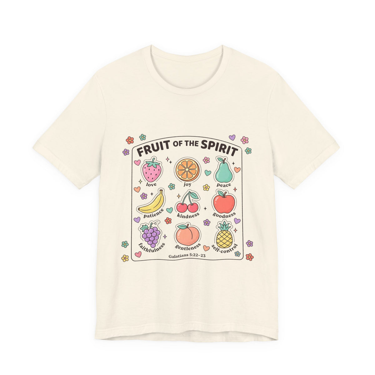 Fruit of the Spirit T-Shirt | Christian Rainbow Scripture Tee