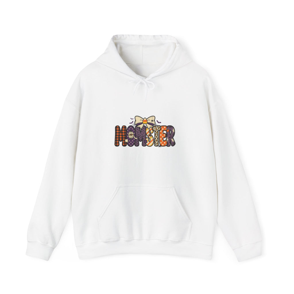 Momster Halloween Mom Hoodie | Spooky Bat Retro Vampire Lettering