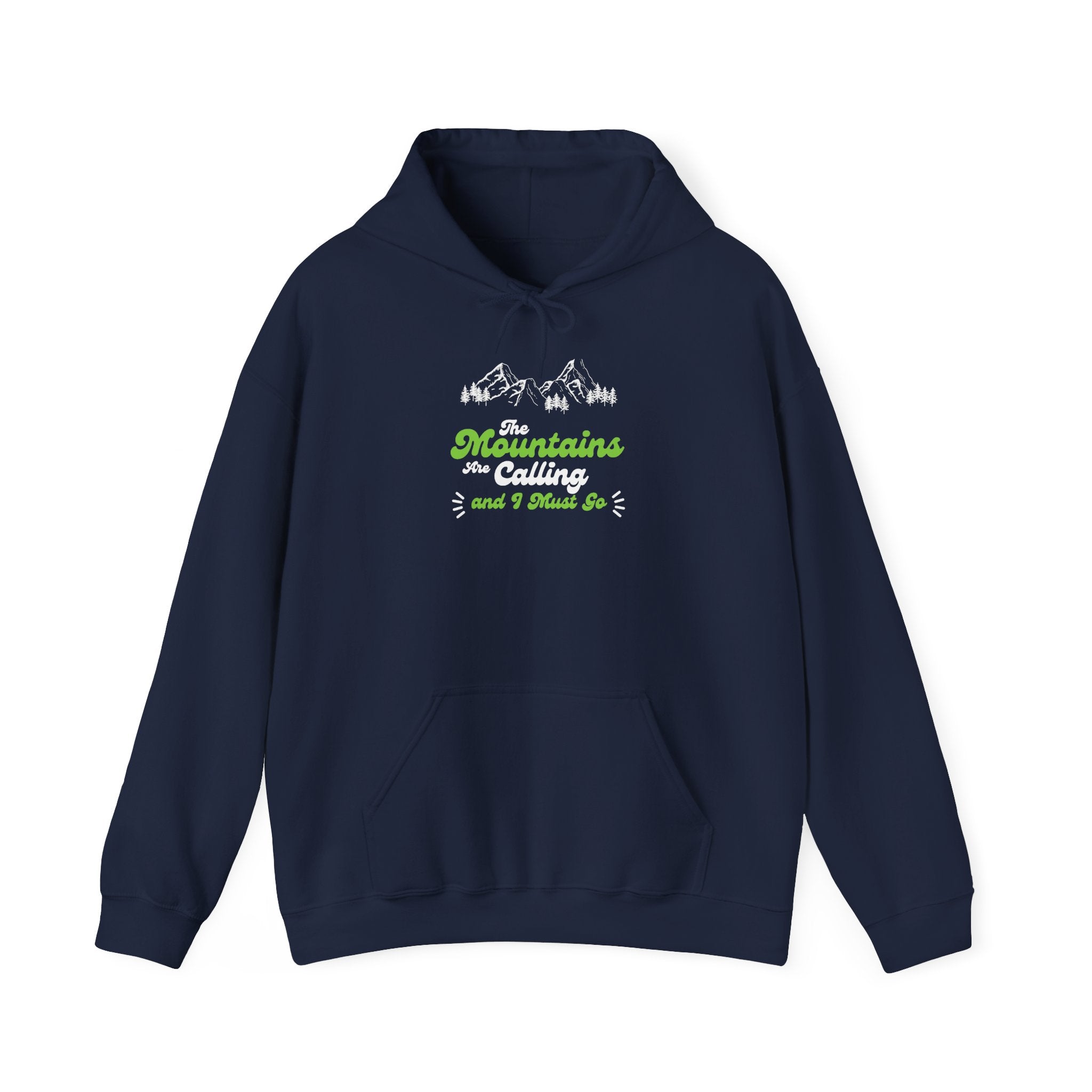 Hoodie - 'Mountains and I Think So' Minimal Nature Graphic Hoodie