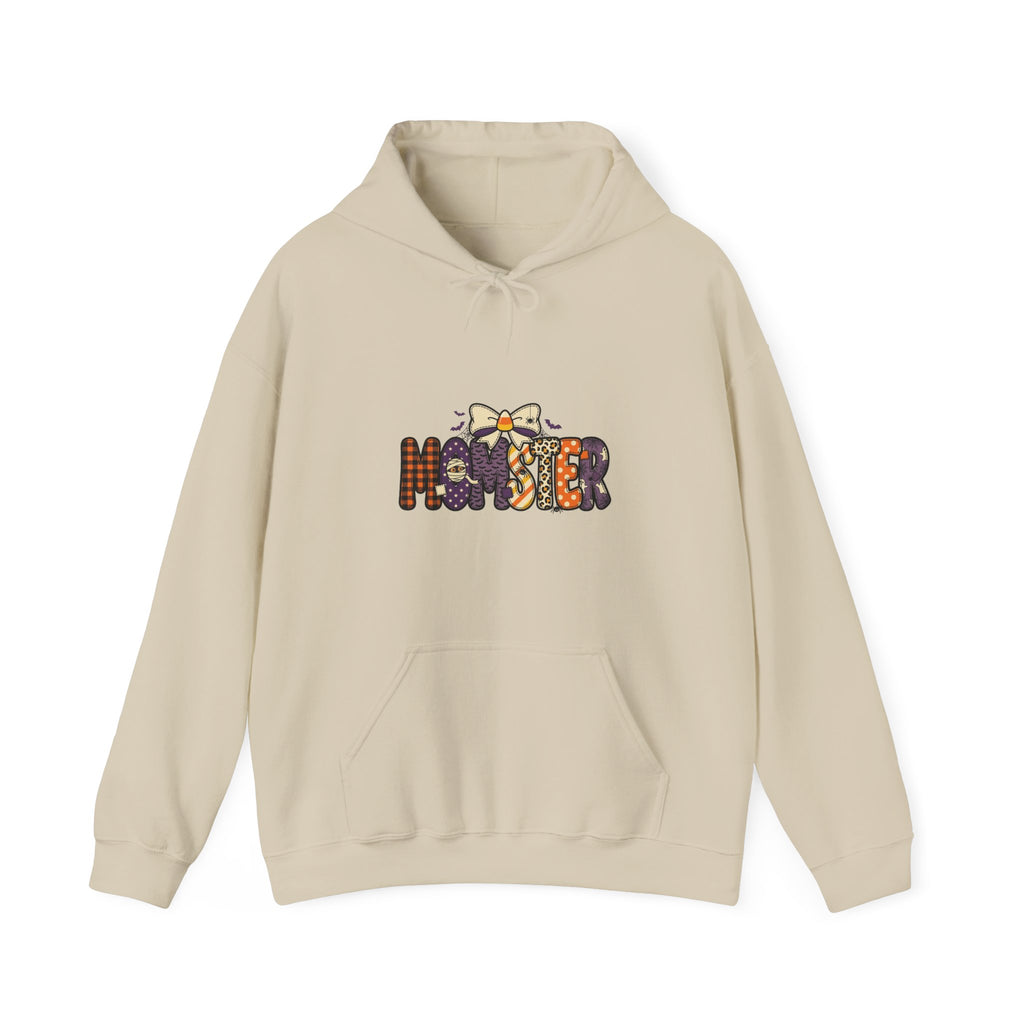 Momster Halloween Mom Hoodie | Spooky Bat Retro Vampire Lettering