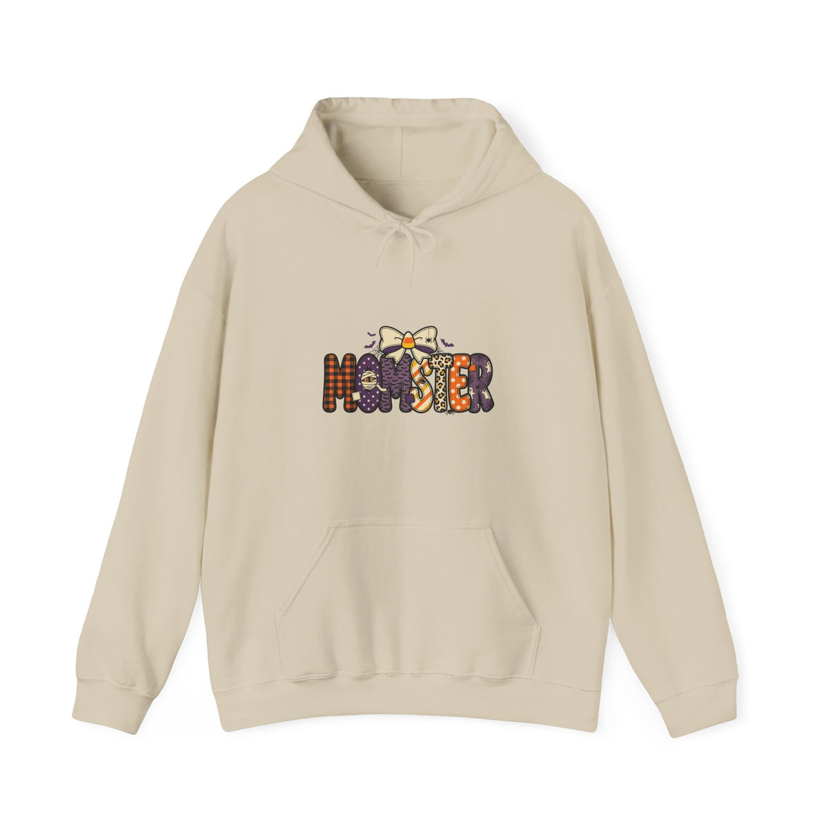 Momster Halloween Mom Hoodie | Spooky Bat Retro Vampire Lettering