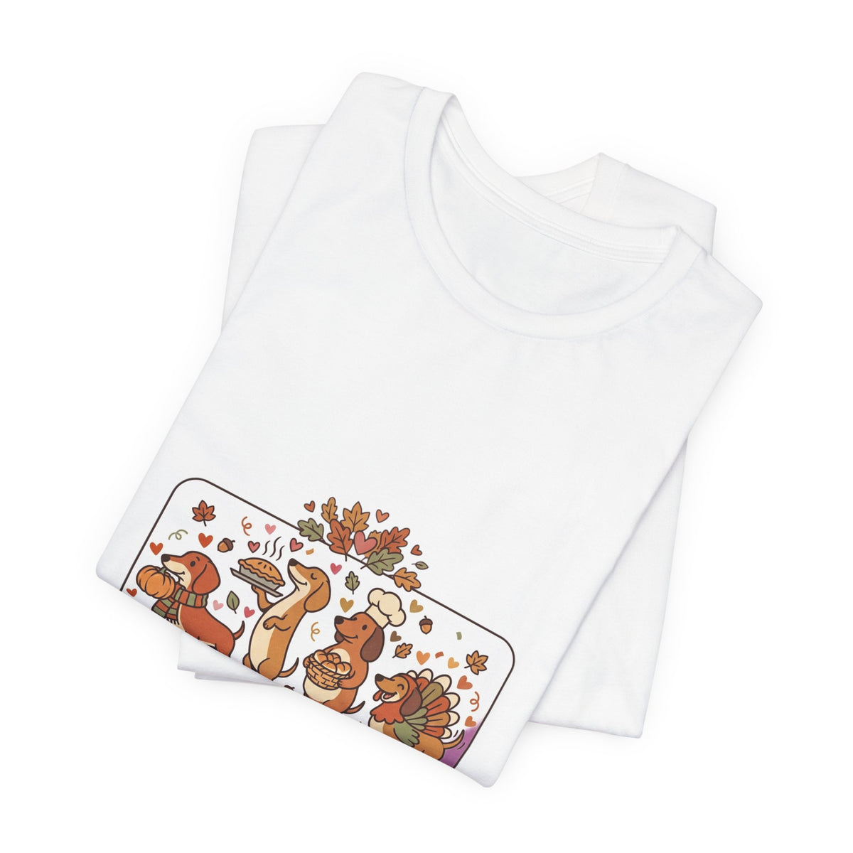 Dinner Helpers Thanksgiving T-Shirt | Cute Turkey, Pumpkins & Fall Foliage