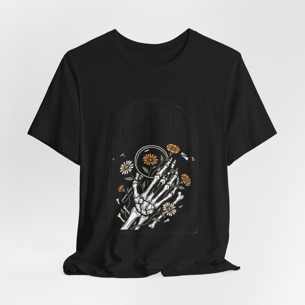 True Crime Sleuth Society Tee | Floral Forensic Badge