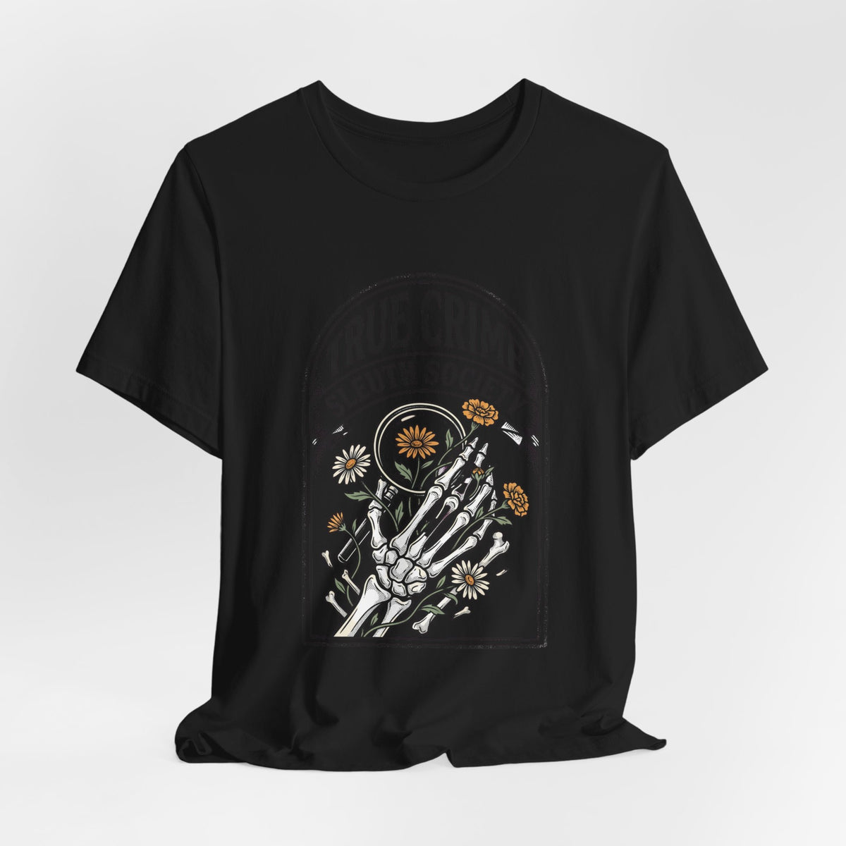 True Crime Sleuth Society Tee | Floral Forensic Badge