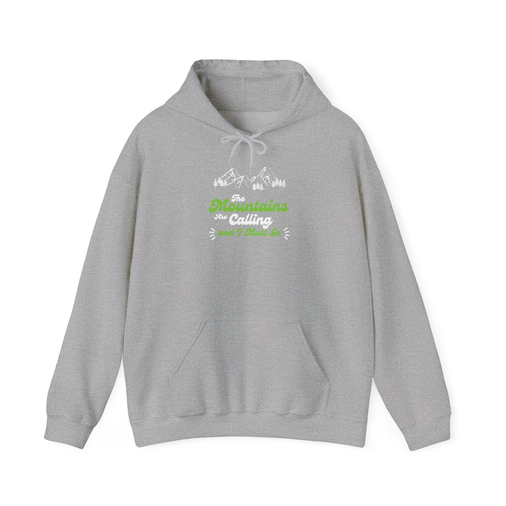 Hoodie - 'Mountains and I Think So' Minimal Nature Graphic Hoodie