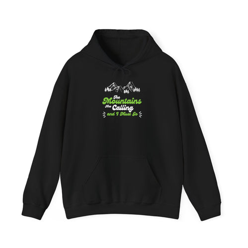 Hoodie - 'Mountains and I Think So' Minimal Nature Graphic Hoodie