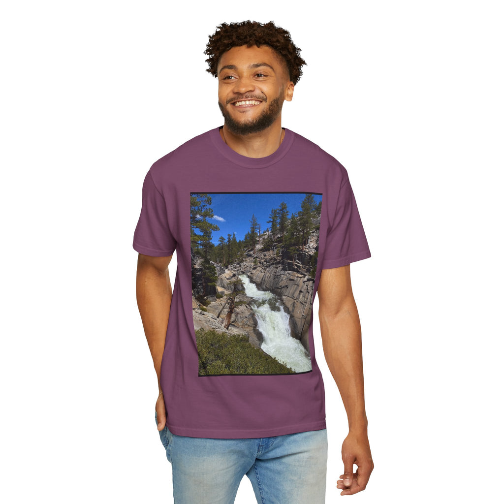 Waterfall Nature Photo T-Shirt — Mountain River Scenic Tee