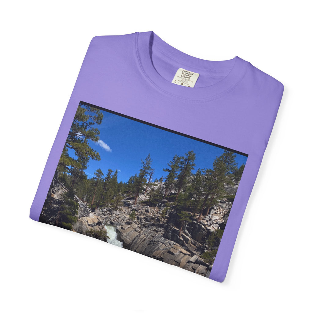 Waterfall Nature Photo T-Shirt — Mountain River Scenic Tee