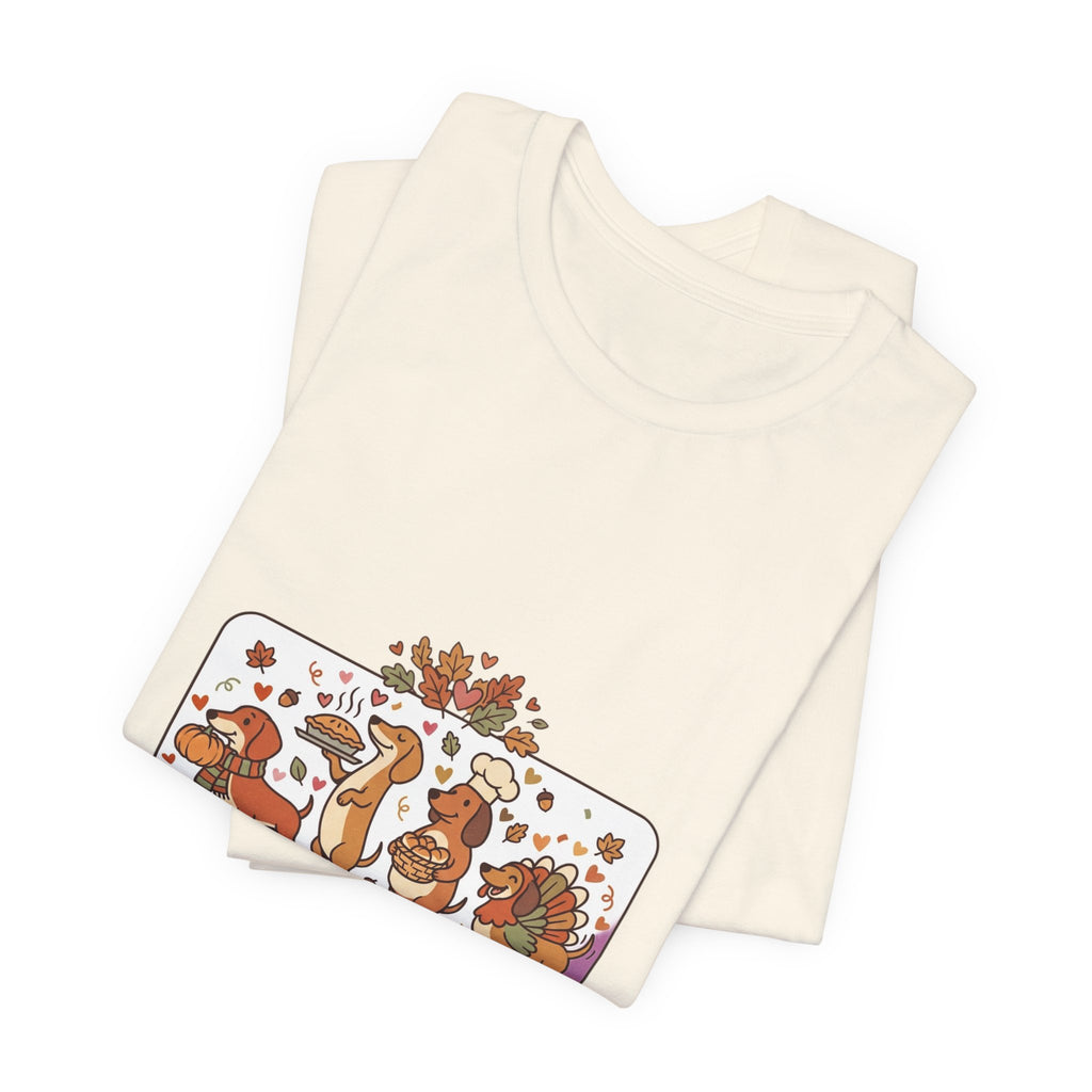 Dinner Helpers Thanksgiving T-Shirt | Cute Turkey, Pumpkins & Fall Foliage