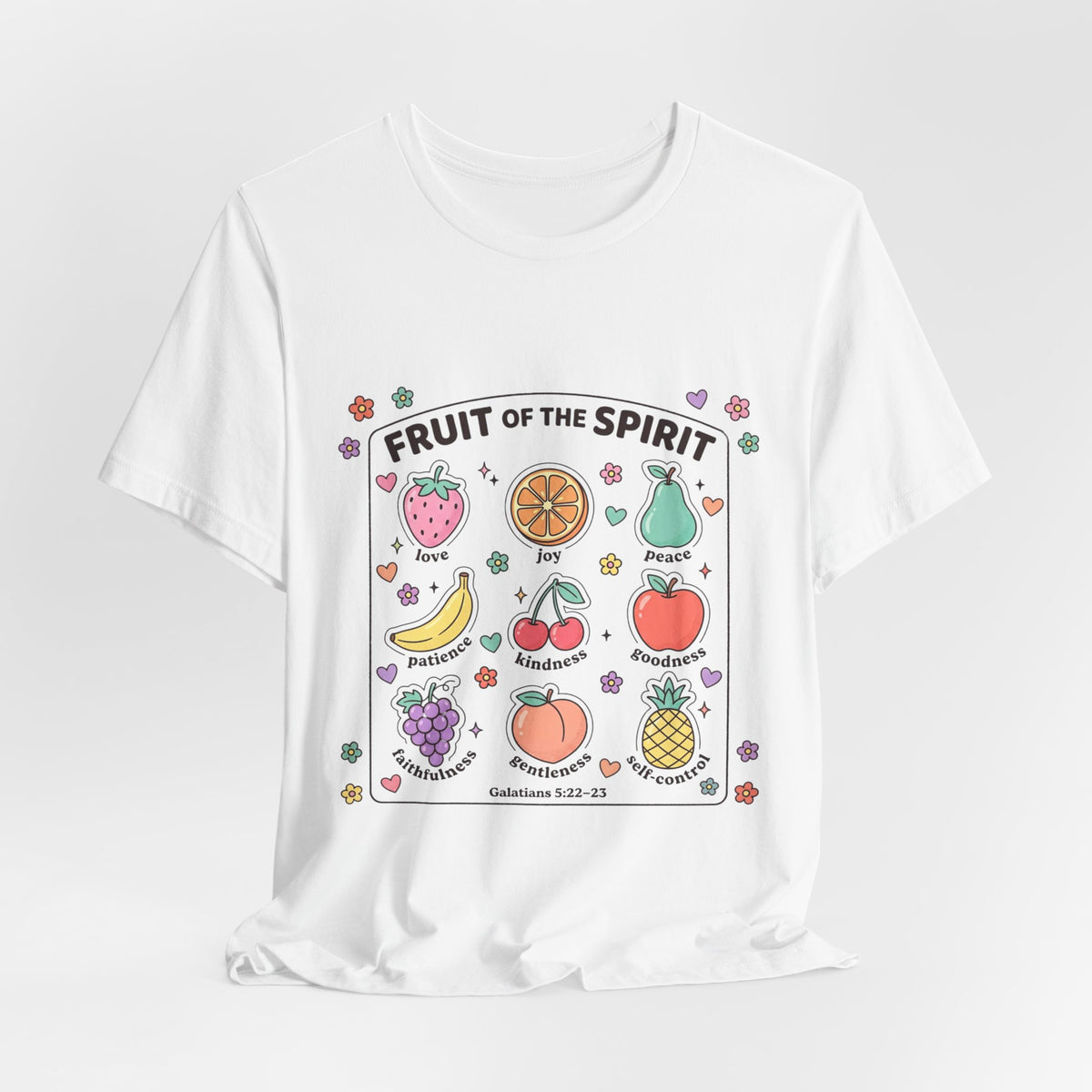 Fruit of the Spirit T-Shirt | Christian Rainbow Scripture Tee