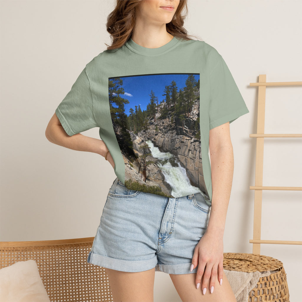 Waterfall Nature Photo T-Shirt — Mountain River Scenic Tee