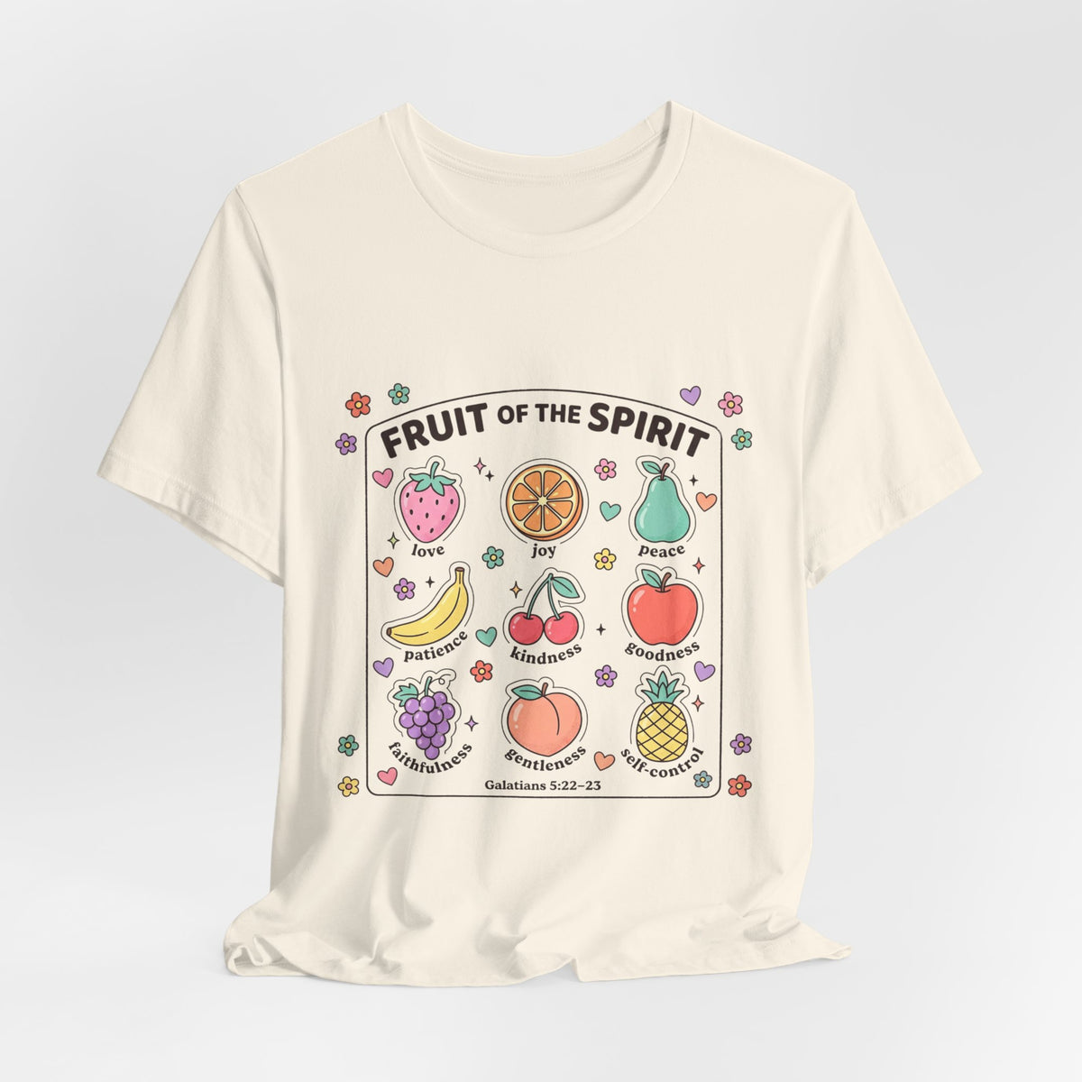 Fruit of the Spirit T-Shirt | Christian Rainbow Scripture Tee