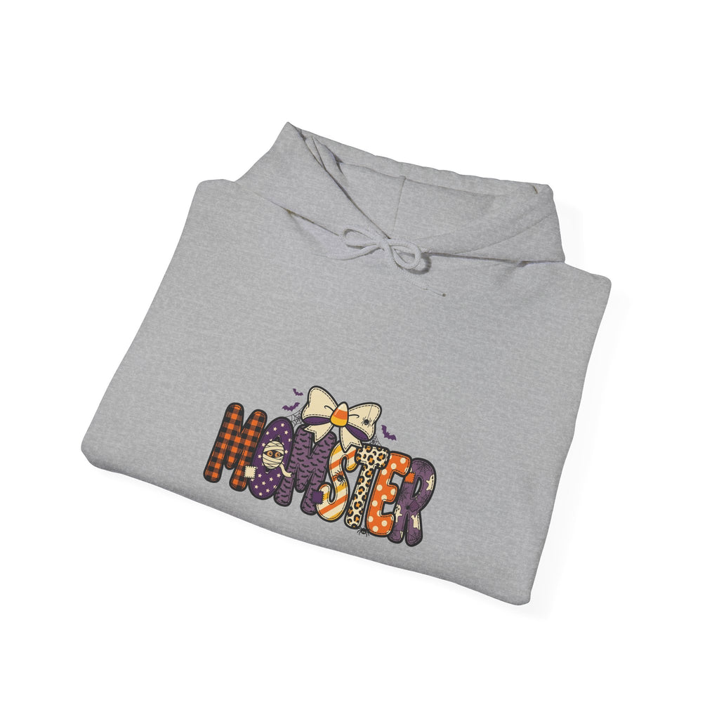 Momster Halloween Mom Hoodie | Spooky Bat Retro Vampire Lettering