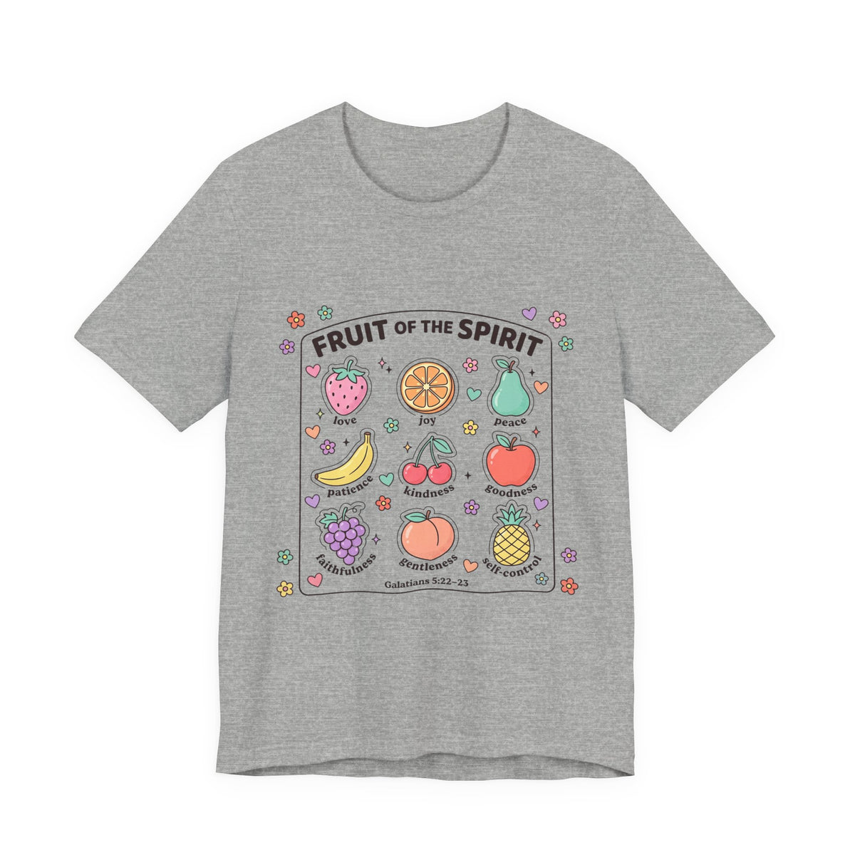 Fruit of the Spirit T-Shirt | Christian Rainbow Scripture Tee