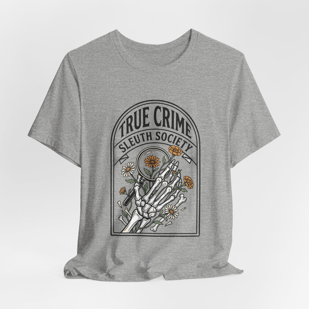 True Crime Sleuth Society Tee | Floral Forensic Badge