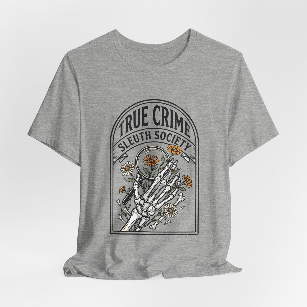 True Crime Sleuth Society Tee | Floral Forensic Badge