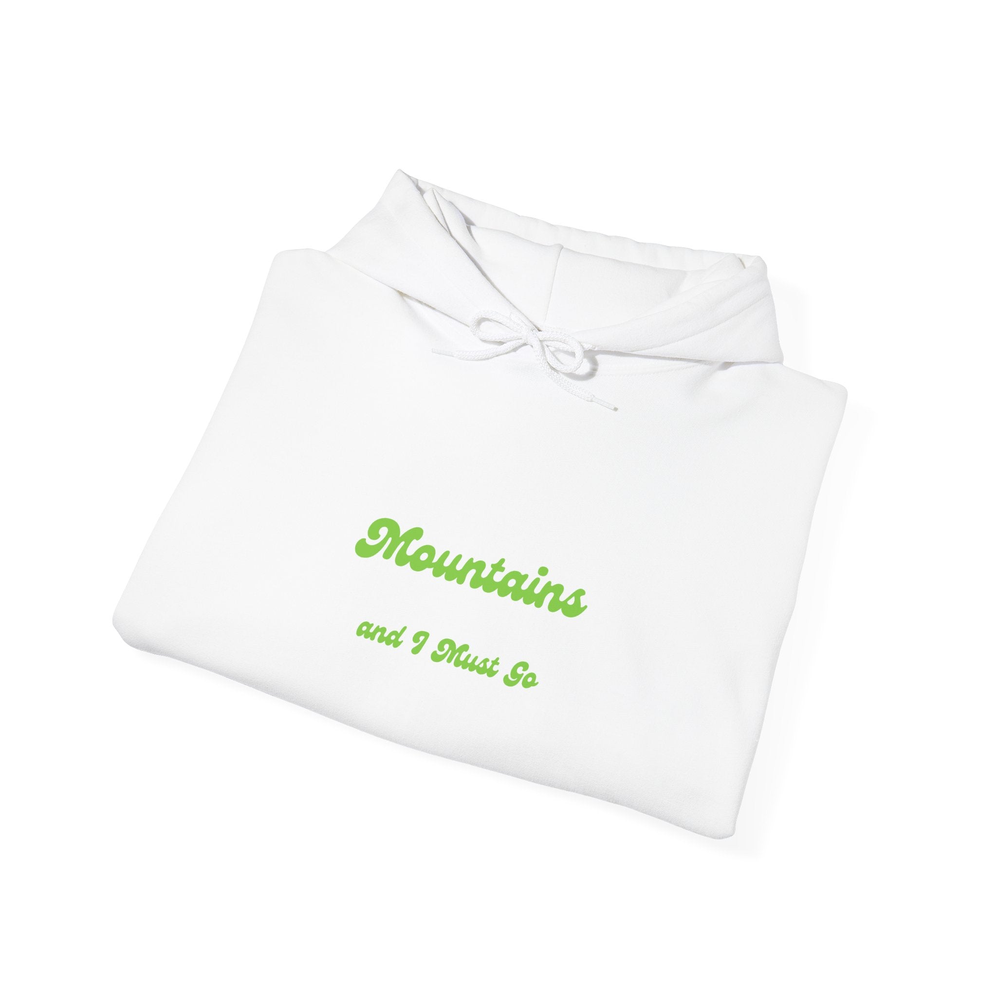 Hoodie - 'Mountains and I Think So' Minimal Nature Graphic Hoodie