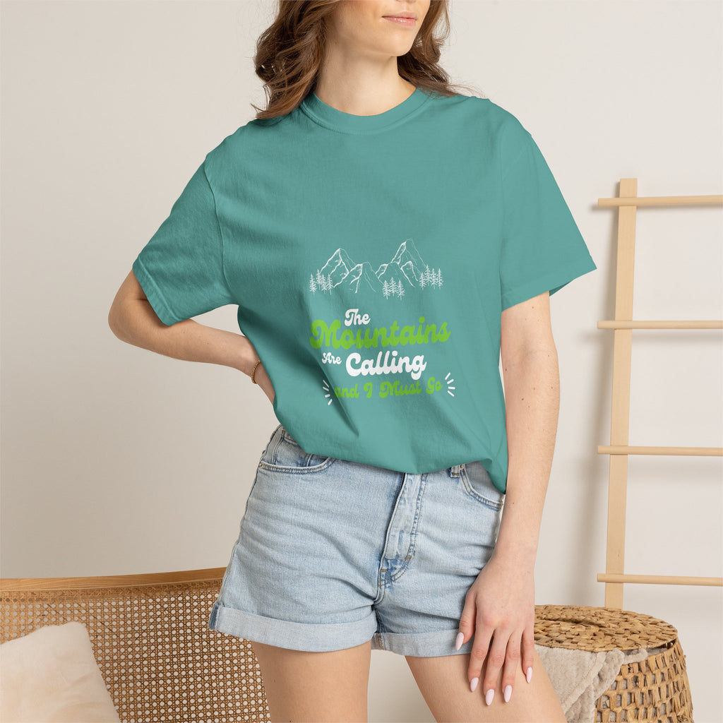 Mountains Are Calling T-shirt — Outdoor Hiking Adventure Tee