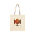 Autumn Leaf Row Tote | Thanksgiving Fall Leaves Canvas Tote