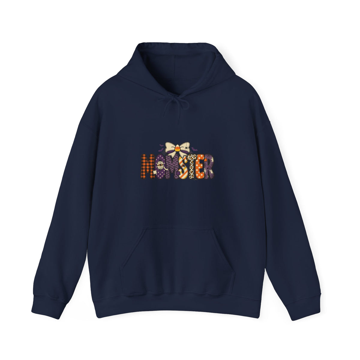 Momster Halloween Mom Hoodie | Spooky Bat Retro Vampire Lettering