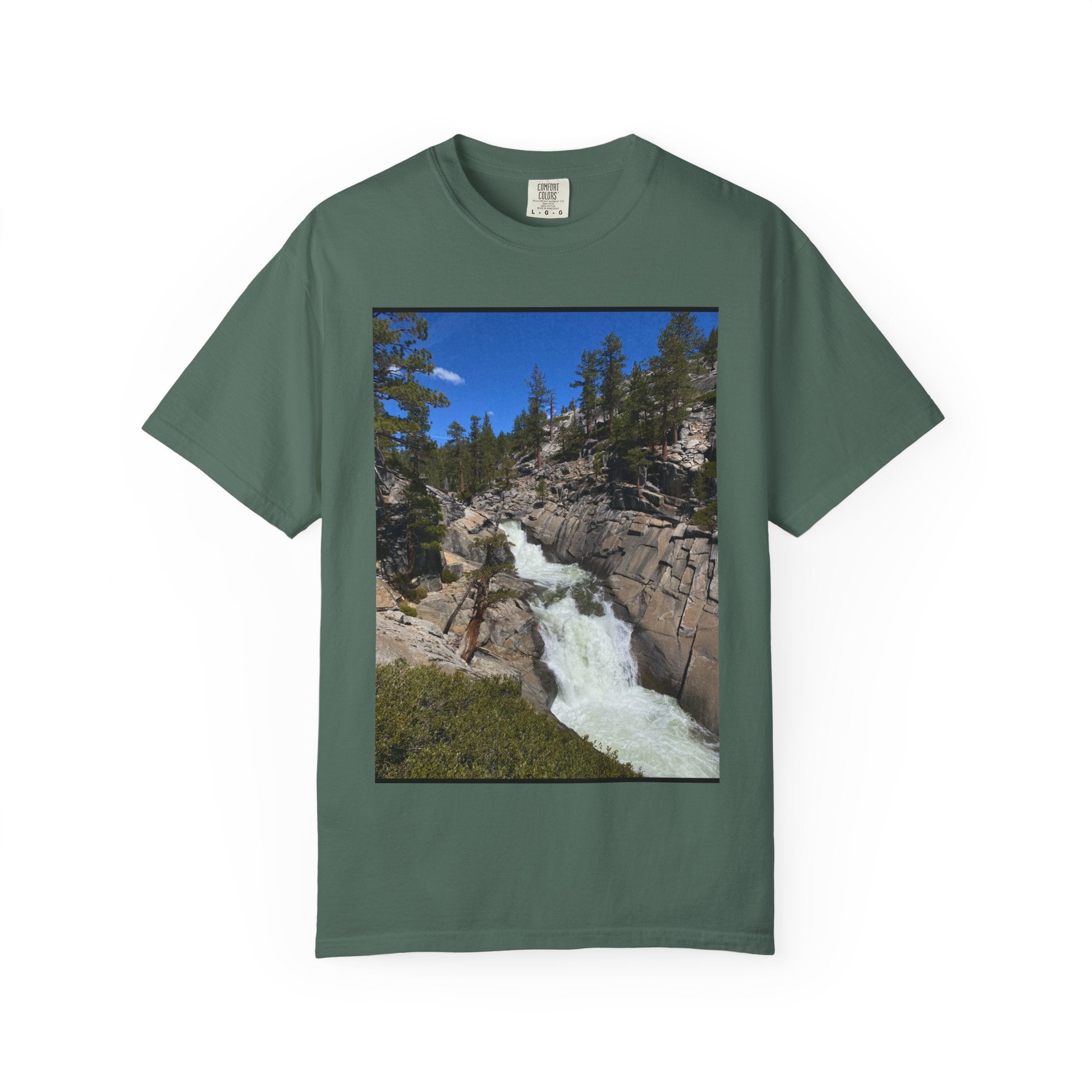 Waterfall Nature Photo T-Shirt — Mountain River Scenic Tee