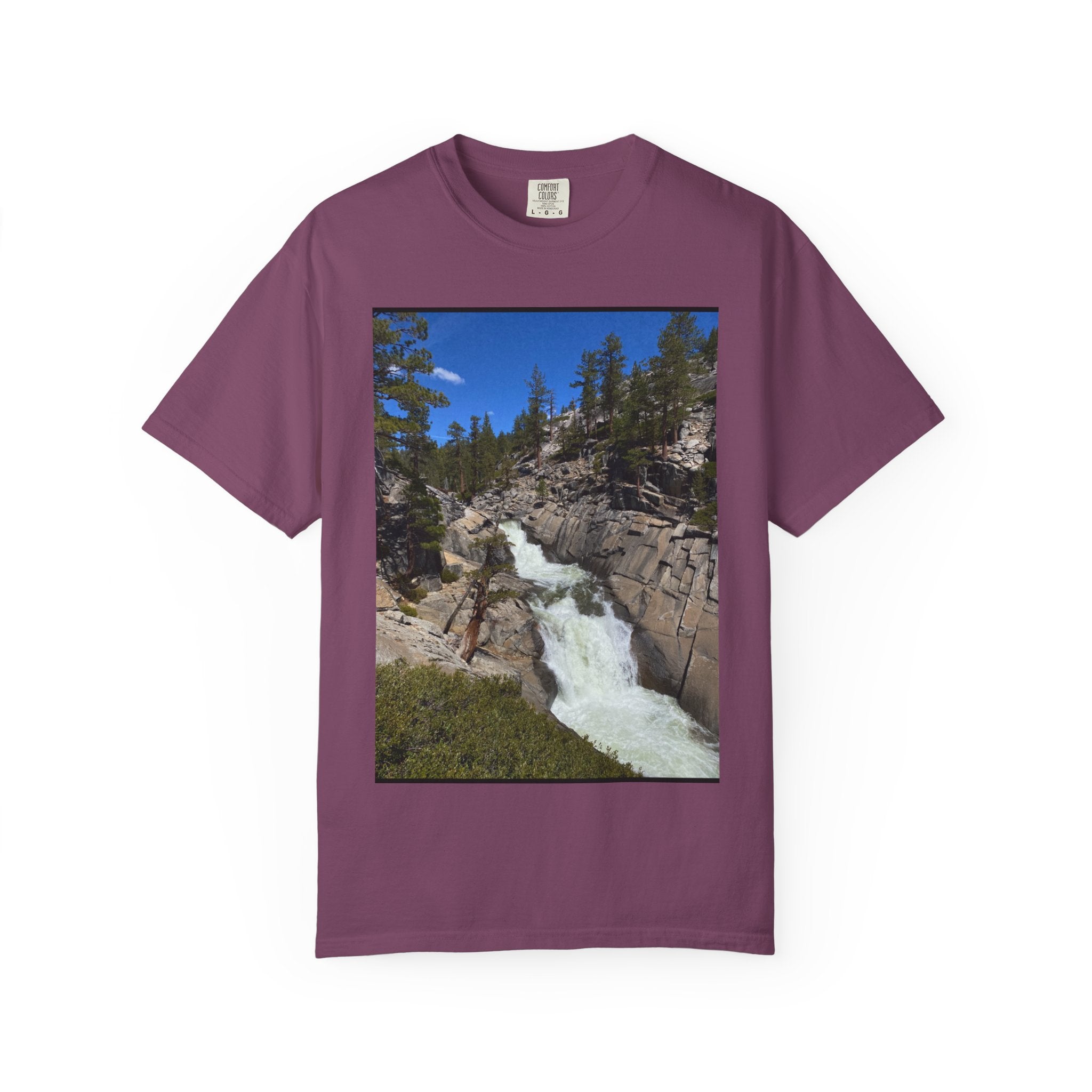 Waterfall Nature Photo T-Shirt — Mountain River Scenic Tee