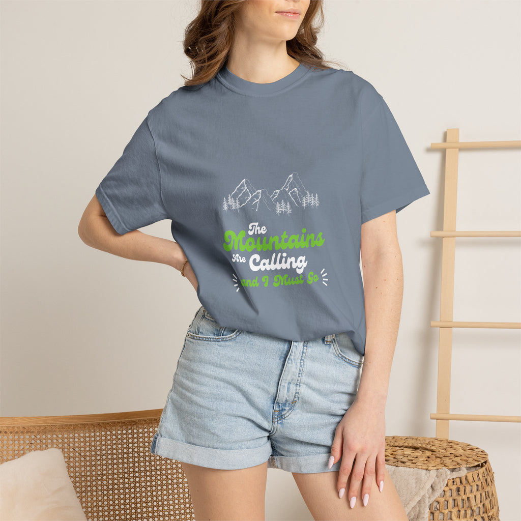 Mountains Are Calling T-shirt — Outdoor Hiking Adventure Tee