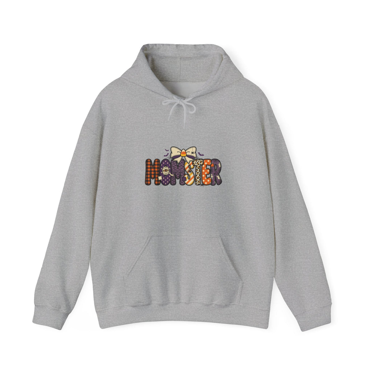 Momster Halloween Mom Hoodie | Spooky Bat Retro Vampire Lettering