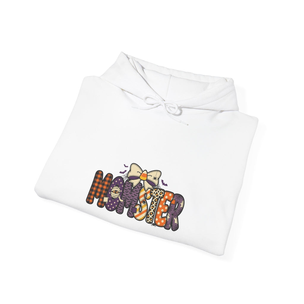 Momster Halloween Mom Hoodie | Spooky Bat Retro Vampire Lettering
