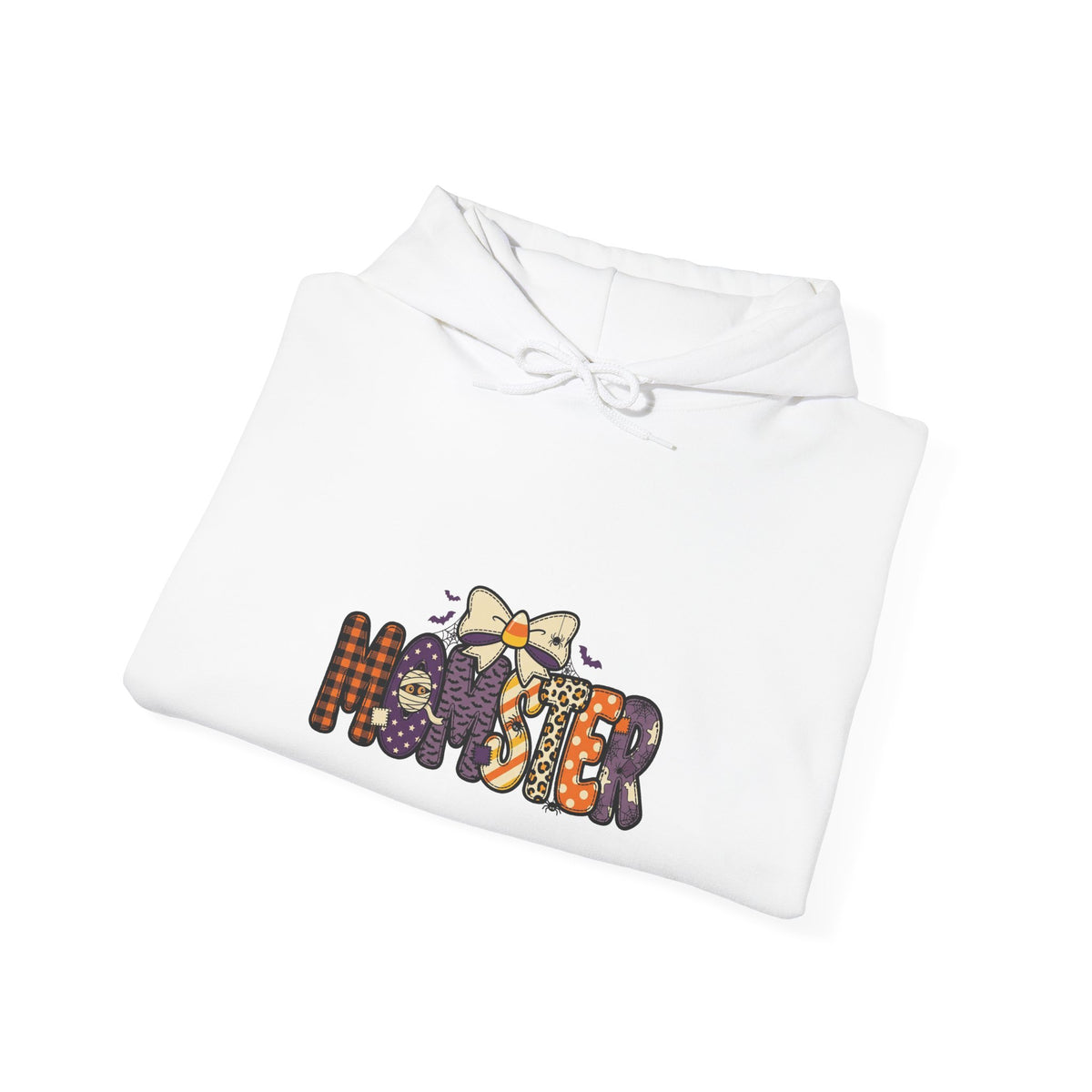 Momster Halloween Mom Hoodie | Spooky Bat Retro Vampire Lettering