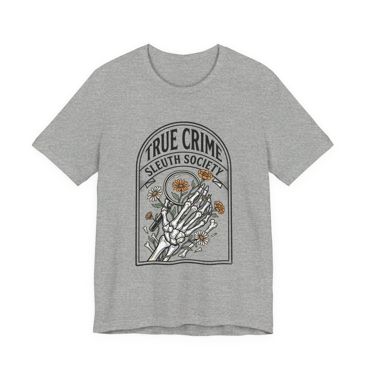 True Crime Sleuth Society Tee | Floral Forensic Badge