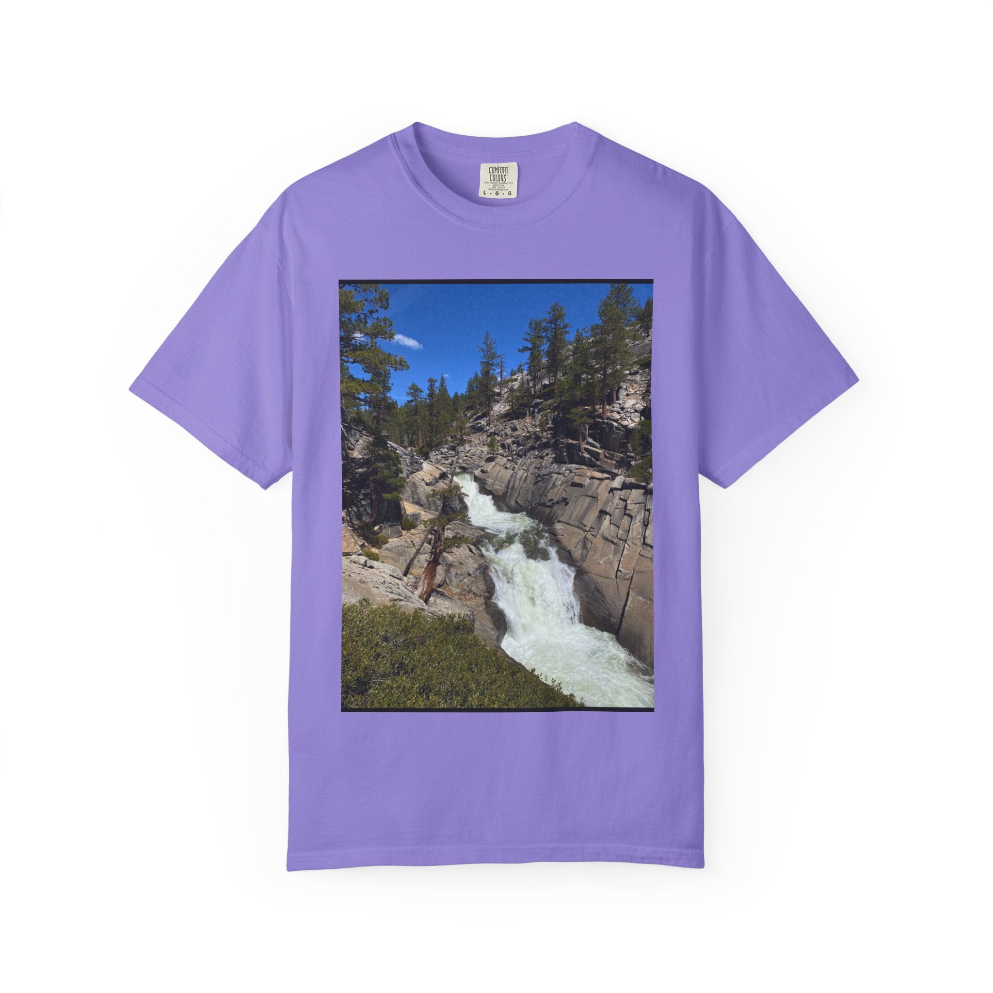 Waterfall Nature Photo T-Shirt — Mountain River Scenic Tee