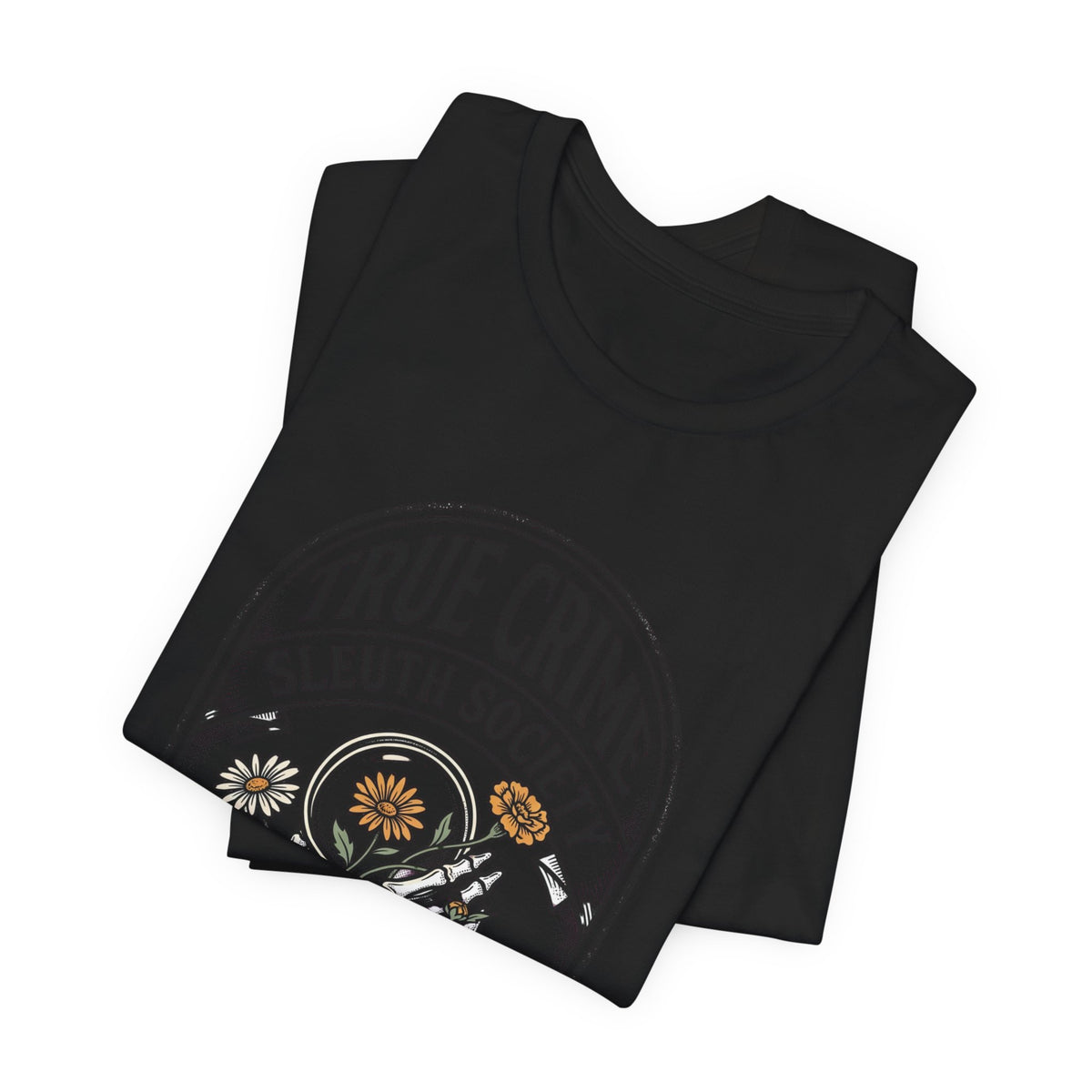 True Crime Sleuth Society Tee | Floral Forensic Badge