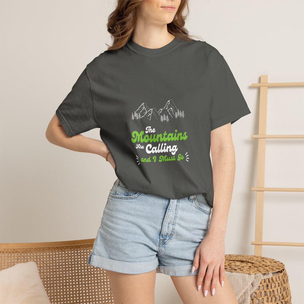 Mountains Are Calling T-Shirt — Outdoor Adventure Graphic Tee