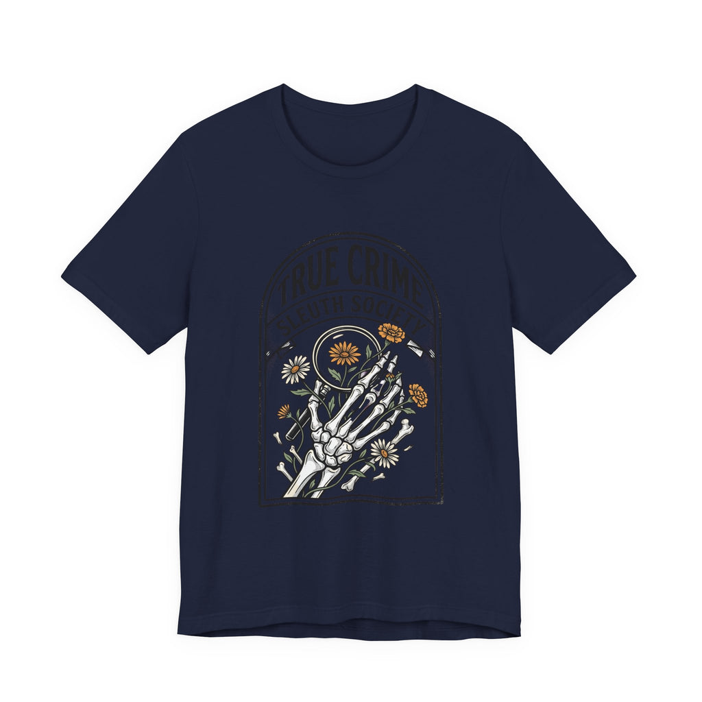 True Crime Sleuth Society Tee | Floral Forensic Badge