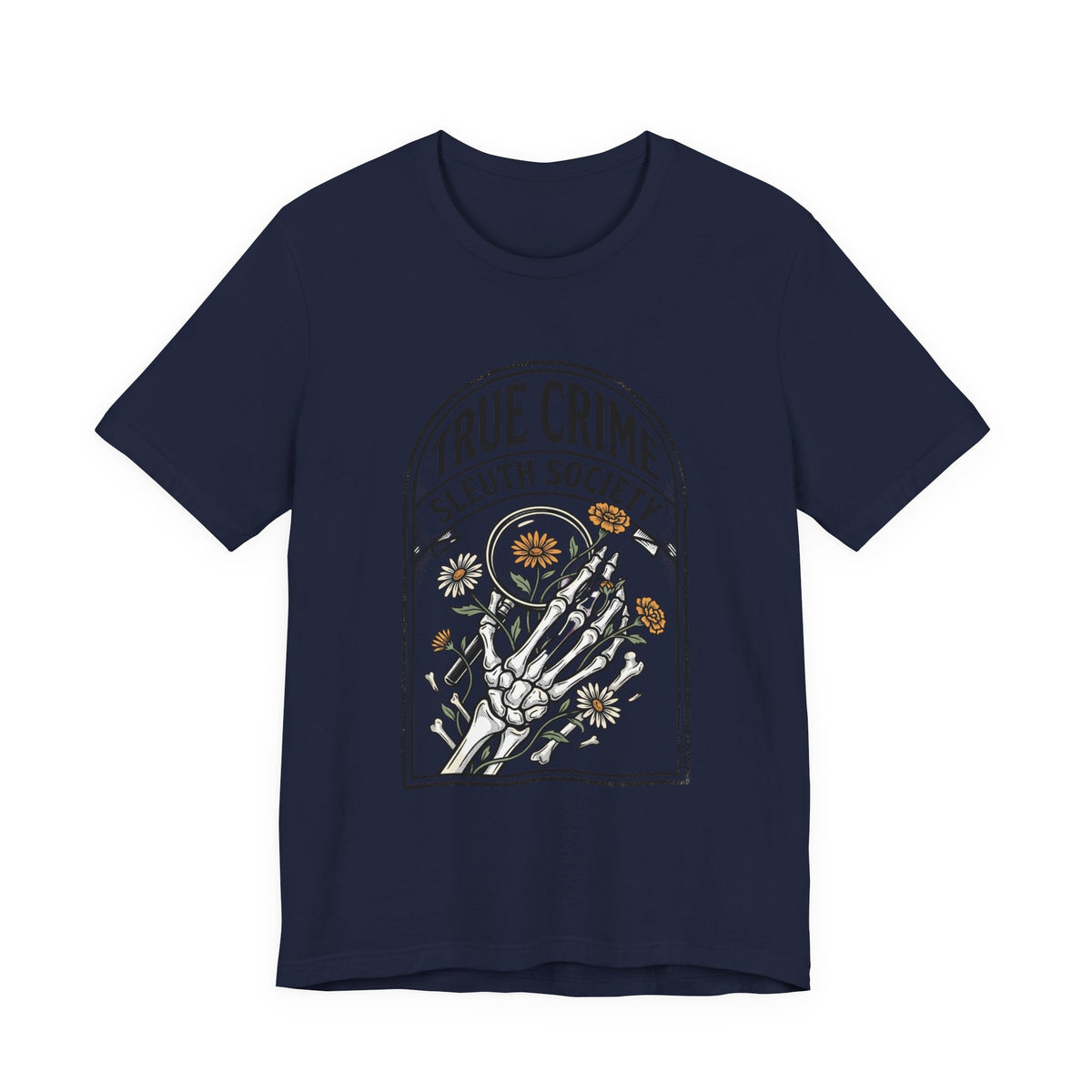 True Crime Sleuth Society Tee | Floral Forensic Badge