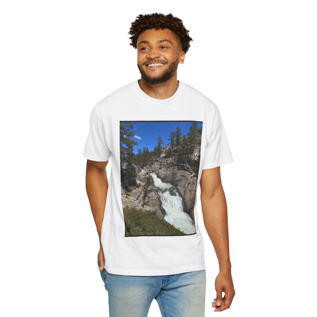 Waterfall Nature Photo T-Shirt — Mountain River Scenic Tee