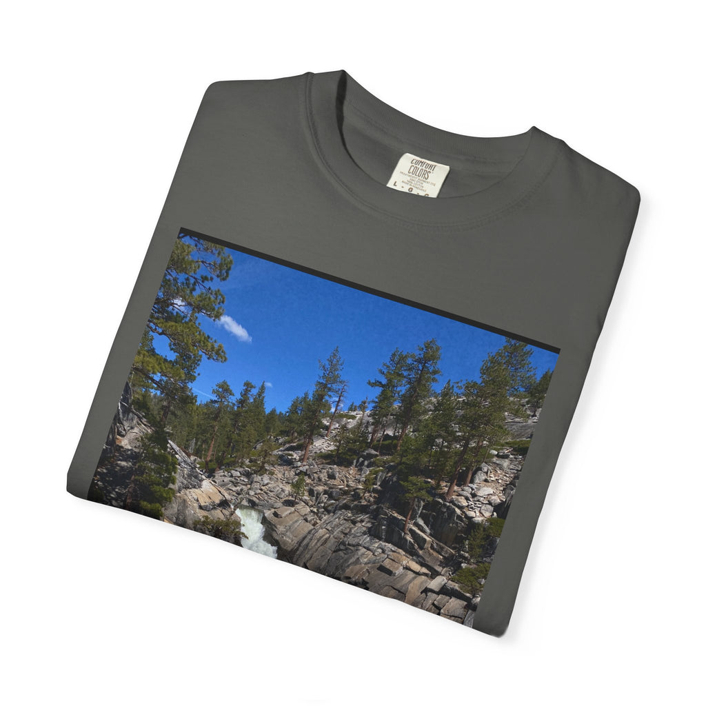 Waterfall Nature Photo T-Shirt — Mountain River Scenic Tee