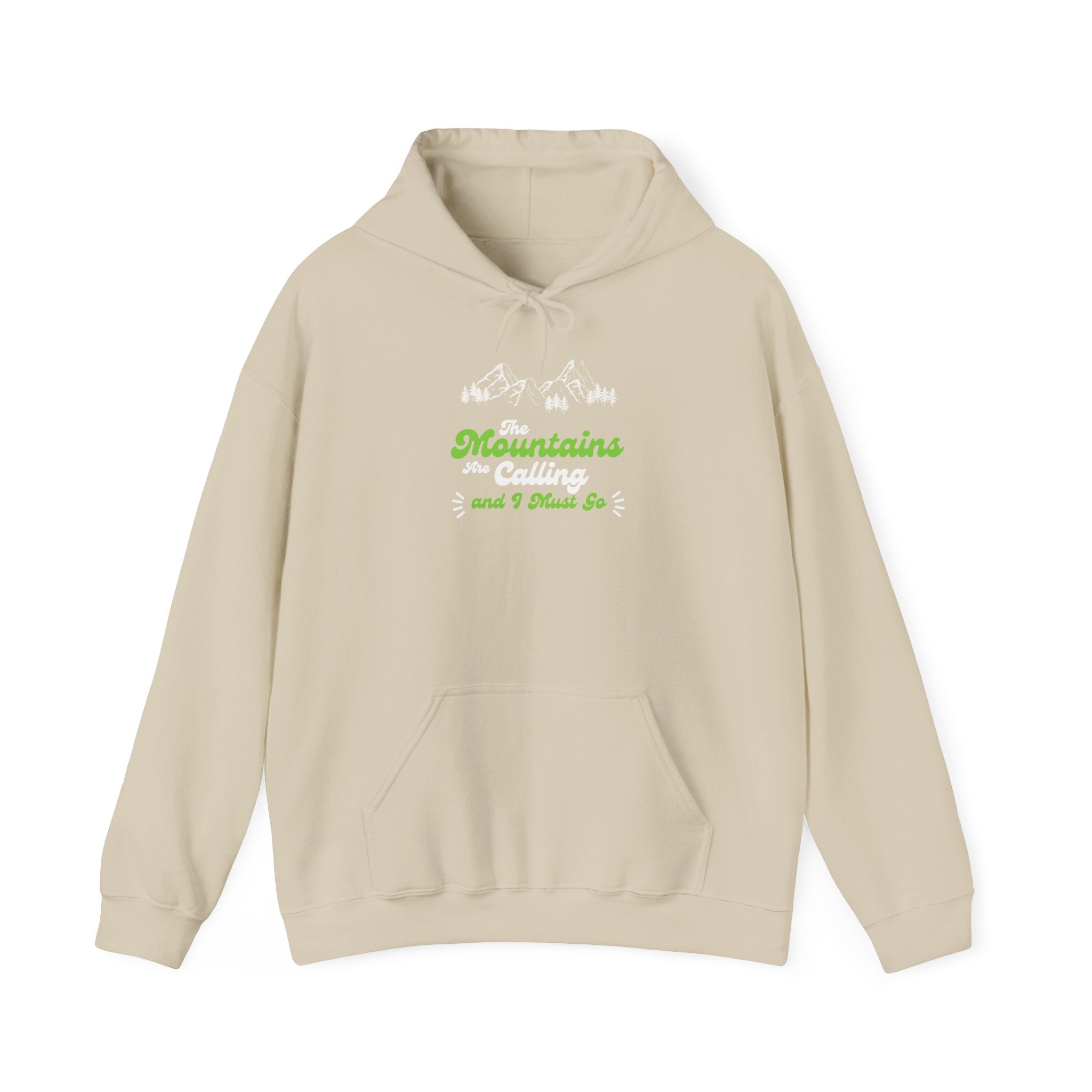 Hoodie - 'Mountains and I Think So' Minimal Nature Graphic Hoodie
