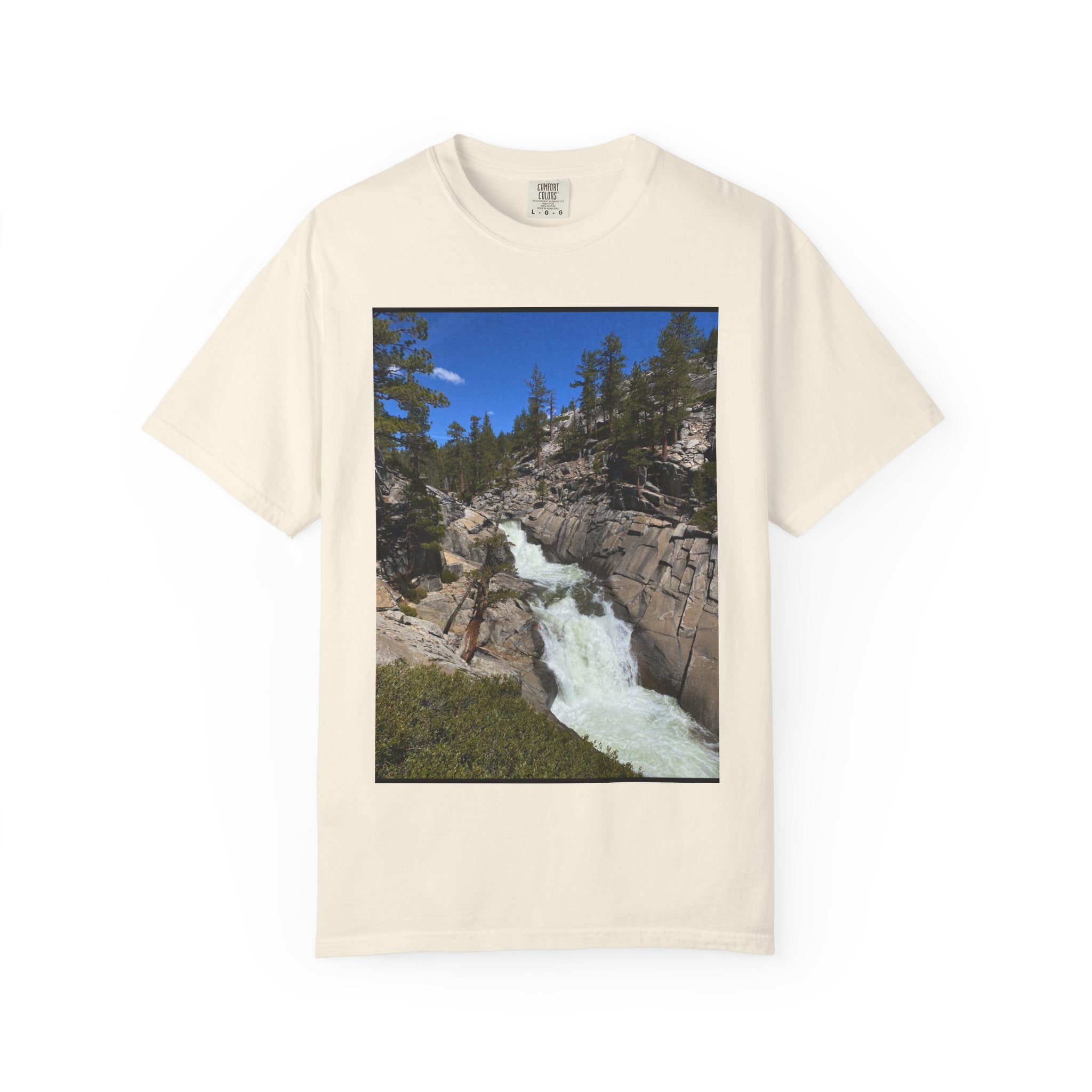 Waterfall Nature Photo T-Shirt — Mountain River Scenic Tee