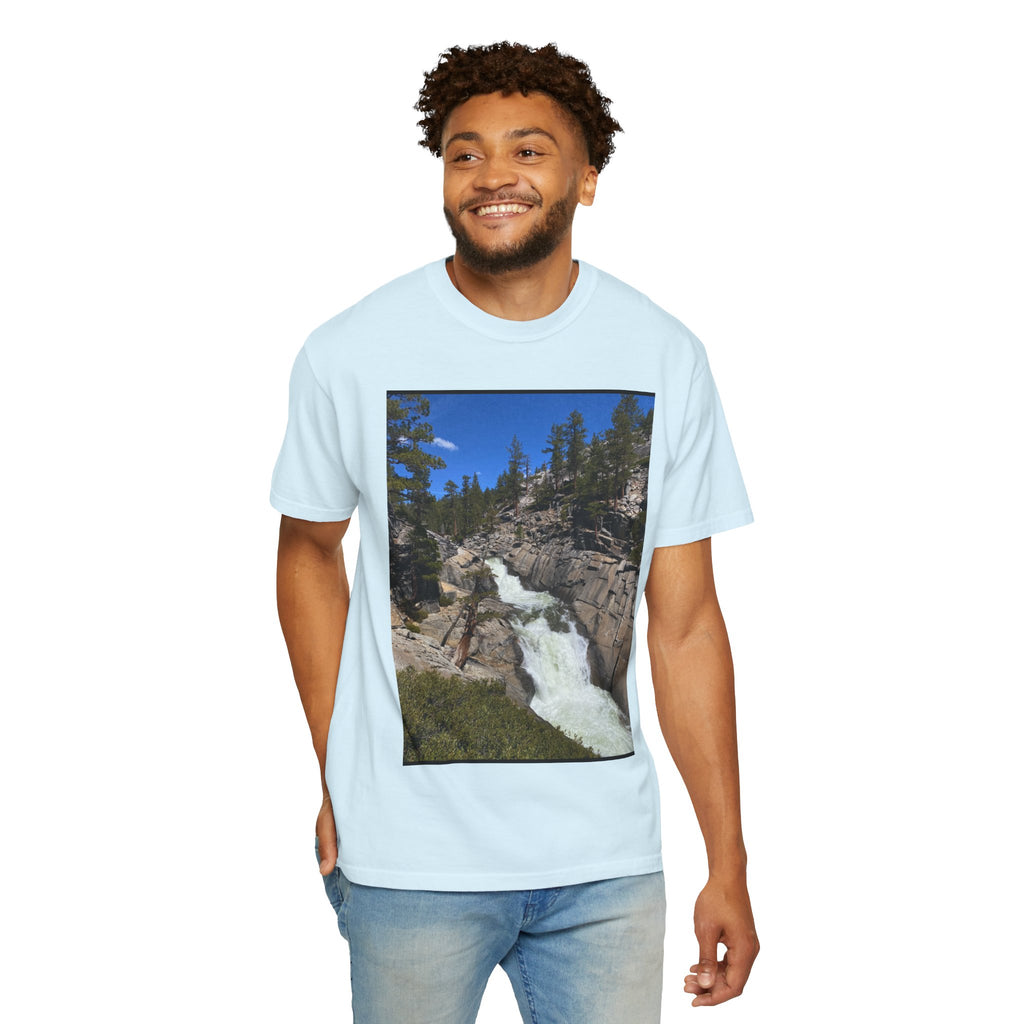 Waterfall Nature Photo T-Shirt — Mountain River Scenic Tee