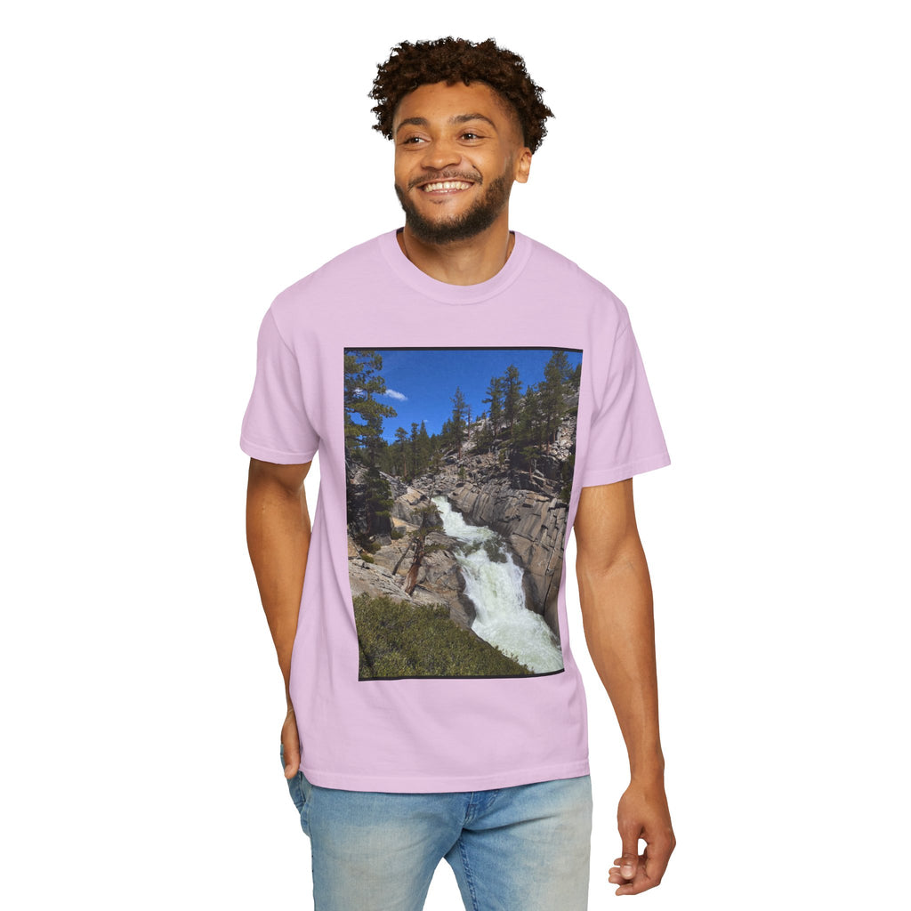 Waterfall Nature Photo T-Shirt — Mountain River Scenic Tee