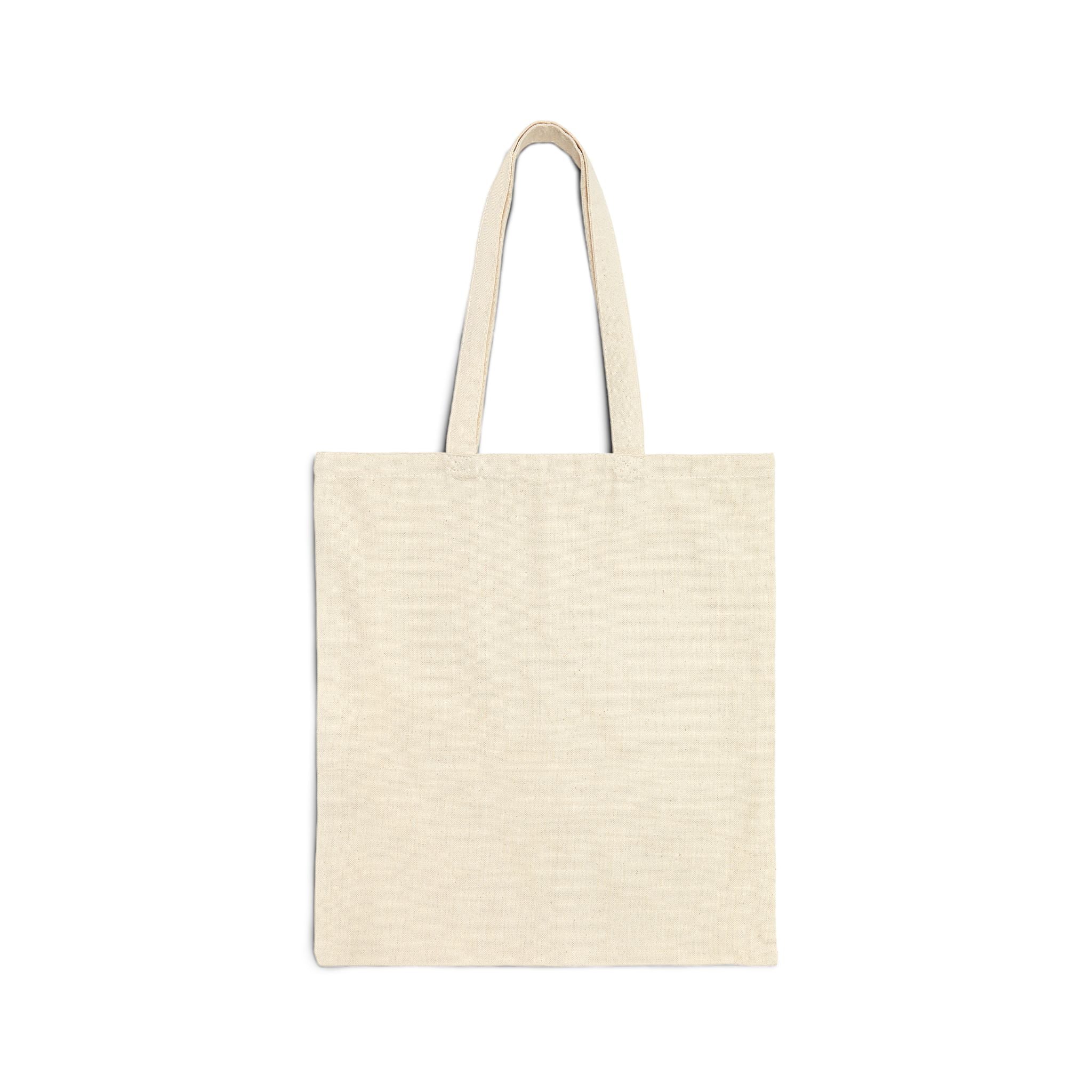 Tote Bag — 'Mountains and I Think So' Green Script Canvas Tote for Nature Lovers