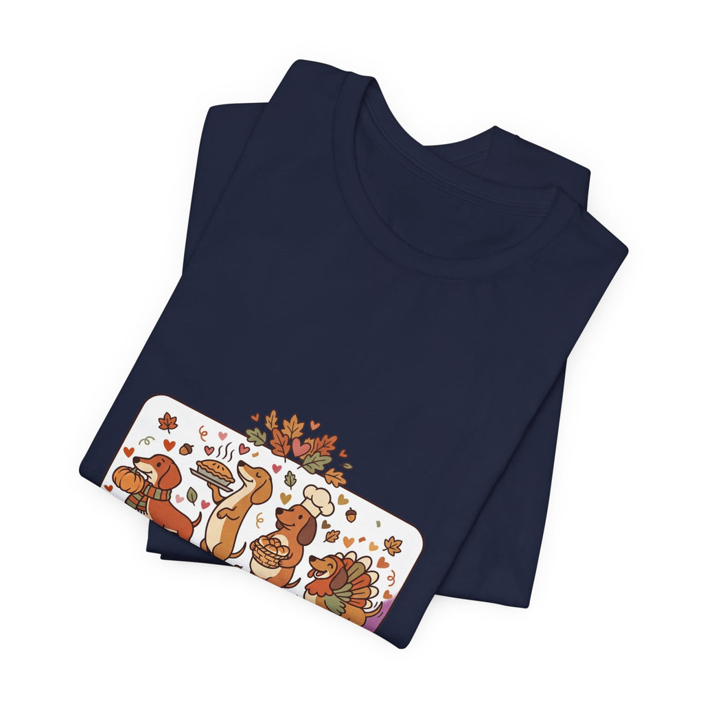 Dinner Helpers Thanksgiving T-Shirt | Cute Turkey, Pumpkins & Fall Foliage
